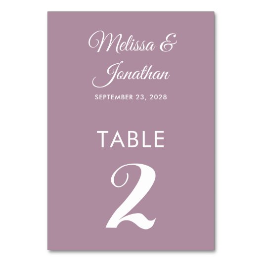 Numéro De Table Mariage simple blanc blanc poussiéreux et élégant (Par défaut)