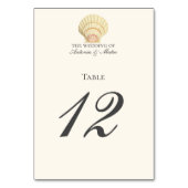 Numéro De Table Mariage simple coquille vintage (Par défaut)