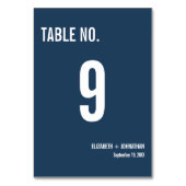 Numéro De Table Mariage simple de typographie marine (Dos)