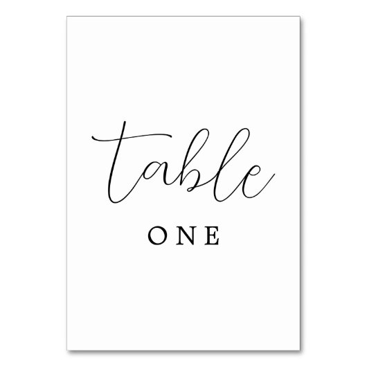 Numéro De Table Mariage simple et élégant (Dos)