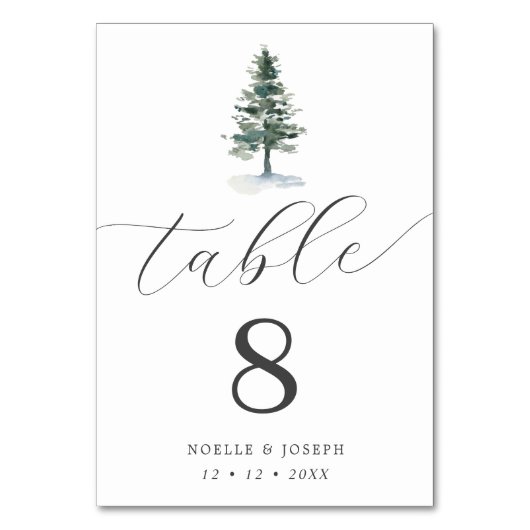 Numéro De Table Mariage simple et élégant (Par défaut)