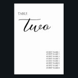 Numéro De Table Mariage simple minimaliste moderne<br><div class="desc">Une belle conception minimaliste de mariage avec script noir et typographie de texte moderne. Un design élégant, parfait pour tous ceux qui aiment les designs mariage modernes simples. Un design minimaliste en noir et blanc avec des éléments contemporains modernes. Des articles de papeterie mariage correspondants et d'autres formats d'invitation de...</div>