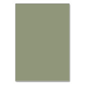 Numéro De Table Mariage Simple Moderne Vert Sauge et Blanc (Dos)