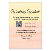 Numéro De Table Mariage site web ajouter Q R code scanner ajouter  (Dos)