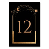 Numéro De Table Mariage Soleil Lune Noir Céleste (Dos)