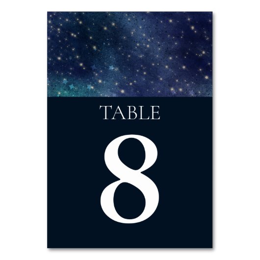 Numéro De Table Mariage sous le ciel étoilé étoile céleste (Par défaut)