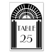 Numéro de table mariage Style Art Déco noir et bla (Par défaut)