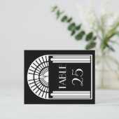 Numéro de table mariage Style Art Déco noir et bla (Debout devant)