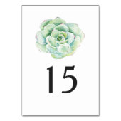 numéro de table mariage succulent aquarelle (Dos)