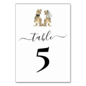 Numéro De Table Mariage sur le thème des dinosaures (Dos)