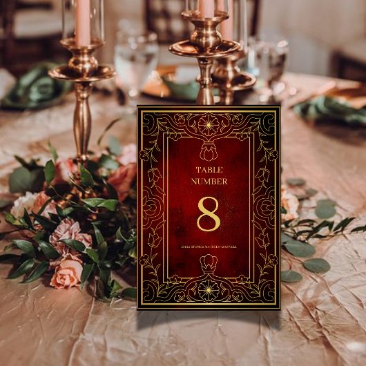 Numéro De Table Mariage sur mesure classique vintage