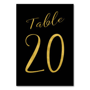 Numéro De Table Mariage table numéro or parties scintillant noir é