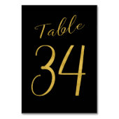 Numéro De Table Mariage table numéro or parties scintillant noir é (Dos)