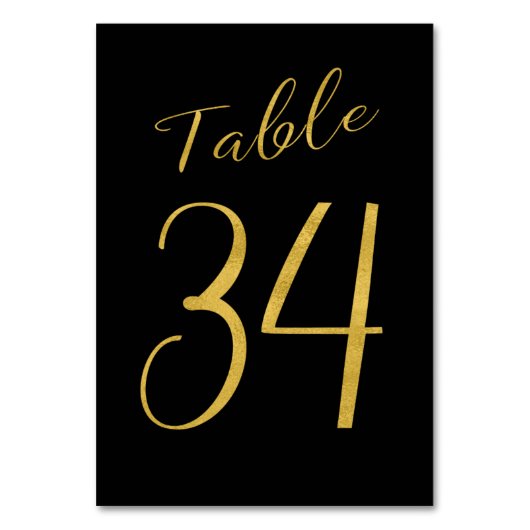 Numéro De Table Mariage table numéro or parties scintillant noir é (Par défaut)