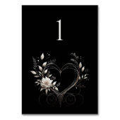 Numéro De Table Mariage Tableau Numéro-Fleurs modernes avec un coe (Dos)