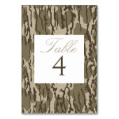 Numéro De Table Mariage Thème Chasse Camo Terres Basses (Dos)