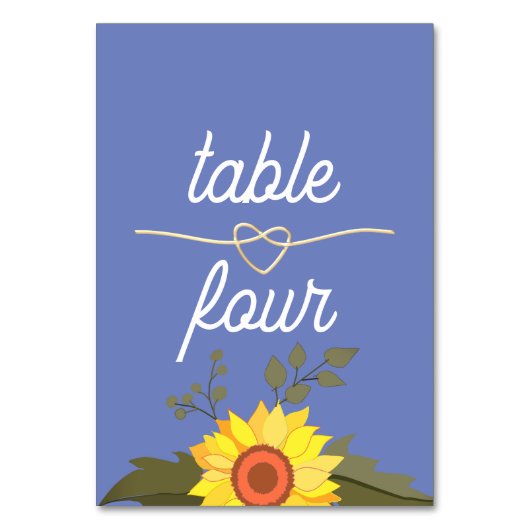Numéro De Table Mariage tournesol (Par défaut)