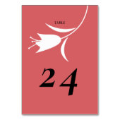 NUMÉRO DE TABLE MARIAGE TULIP BLANC MOD (Dos)