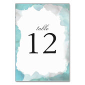 Numéro De Table Mariage Turquoise Debonair (Dos)