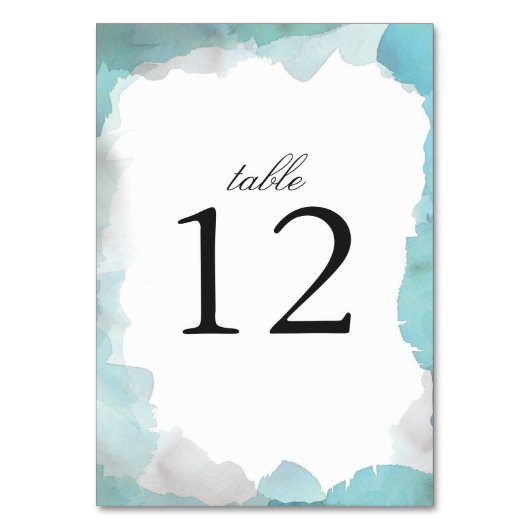 Numéro De Table Mariage Turquoise Debonair (Par défaut)
