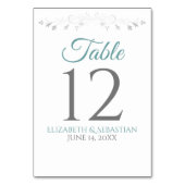 Numéro De Table Mariage turquoise ou Turquoise & Gris Simple et él (Par défaut)