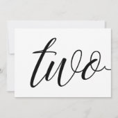 Numéro de table mariage - Typographie de luxe - No (Devant)