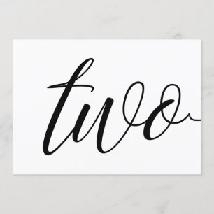 Numéro de table mariage - Typographie de luxe - No