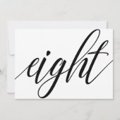 Numéro de table mariage - Typographie de luxe - No (Devant)