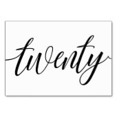 Numéro de table mariage - Typographie de luxe - No (Dos)