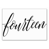 Numéro de table mariage - Typographie de luxe - No (Devant)