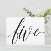 Numéro de table mariage - Typographie de luxe - No (Debout devant)