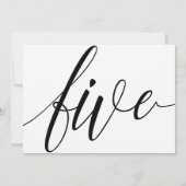 Numéro de table mariage - Typographie de luxe - No (Dos)