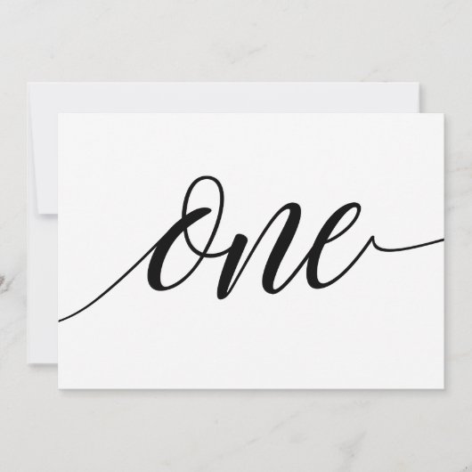 Numéro de table mariage - Typographie de luxe - No (Devant)