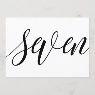 Numéro de table mariage - Typographie de luxe - No