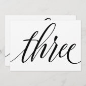 Numéro de table mariage - Typographie de luxe - No (Devant / Derrière)