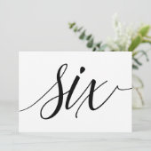 Numéro de table mariage - Typographie de luxe - No (Debout devant)