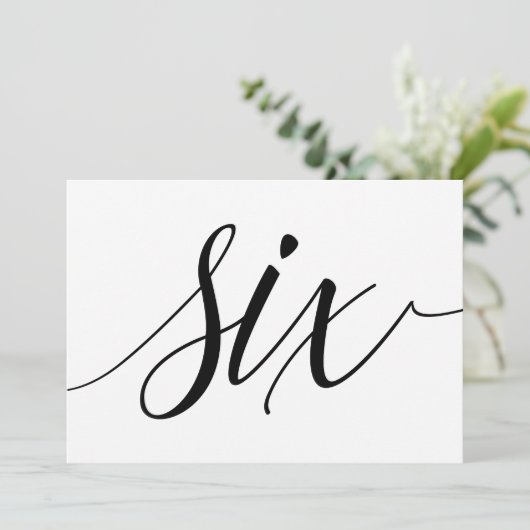 Numéro de table mariage - Typographie de luxe - No (Debout devant)