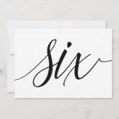 Numéro de table mariage - Typographie de luxe - No (Dos)