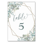 Numéro De Table Mariage verdure eucalyptus rustique (Par défaut)