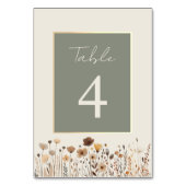 Numéro De Table Mariage vert Boho Sage (Par défaut)