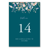 Numéro De Table Mariage vert Fleur sauvage multicouleur été (Par défaut)