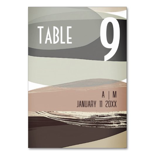 Numéro De Table Mariage vert gras (Par défaut)