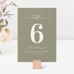 Numéro De Table Mariage vert Lily moyen couleur simple<br><div class="desc">Simple Couleur Solide Moyen Lily Vert Mariage Dîner De Réception Numéros De Table. Cette Table Card chic et moderne est simple classique et élégant avec une couleur arrière - plan unie et une jolie police de calligraphie de script avec queues. Montré dans la nouvelle Colorway. Disponible en plusieurs options de...</div>
