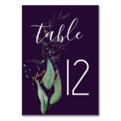 Numéro De Table Mariage vert moderne violet Numéro de tableau (Par défaut)