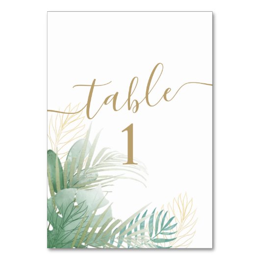 Numéro De Table Mariage vert simple (Dos)