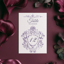 Mariage vintage baroque victorien prune