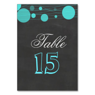 Numéro De Table Mariage vintage Chalkboard bleu lanterne