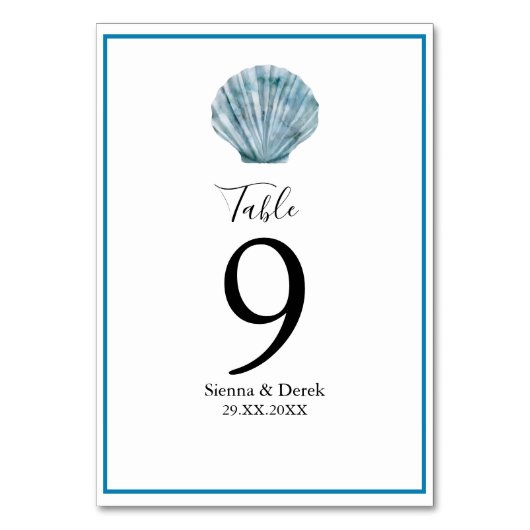 Numéro De Table Mariage vintage Turquoise bleu simple (Par défaut)