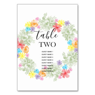 Numéro De Table Mariages de germes floraux rustiques