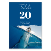 Numéro De Table Marine Bleu Océan Nautique Baleine Boho Beach Mari (Par défaut)